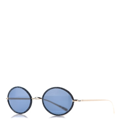Chanel Metal Denim Oval Sunglasses 4248-J Gold Dark Blue 1 of 9