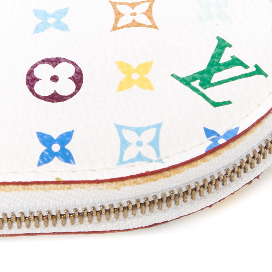 Louis Vuitton Monogram Multicolor Coeur Heart Coin Purse White 4 of 8