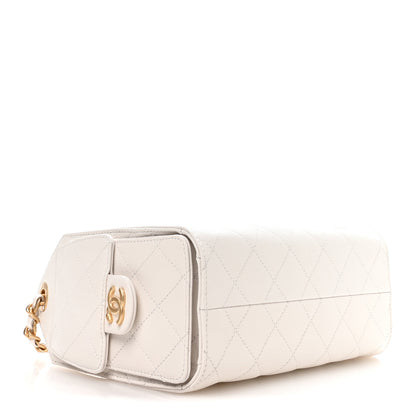 Chanel Caviar Quilted Mini Chanel 25 Handbag White 4 of 11