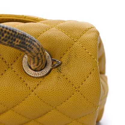 Chanel Caviar Lizard Mini Coco Handle Flap Yellow 15 of 16
