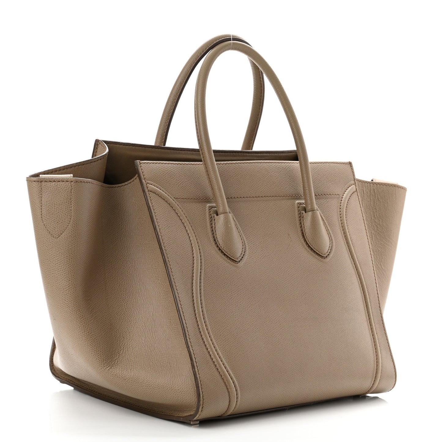 Baby Grained Calfskin Medium Phantom Luggage Taupe