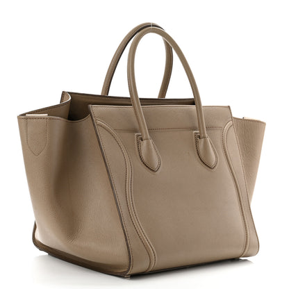 Celine Baby Grained Calfskin Medium Phantom Luggage Taupe 3 of 15