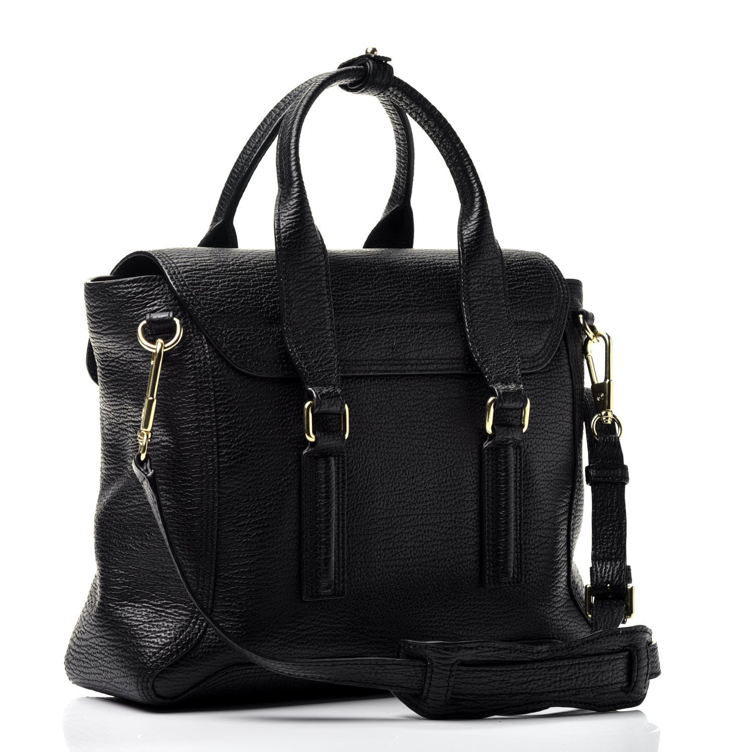 3.1 Phillip Lim Textured Calfskin Medium Pashli Satchel Black 4 of 10