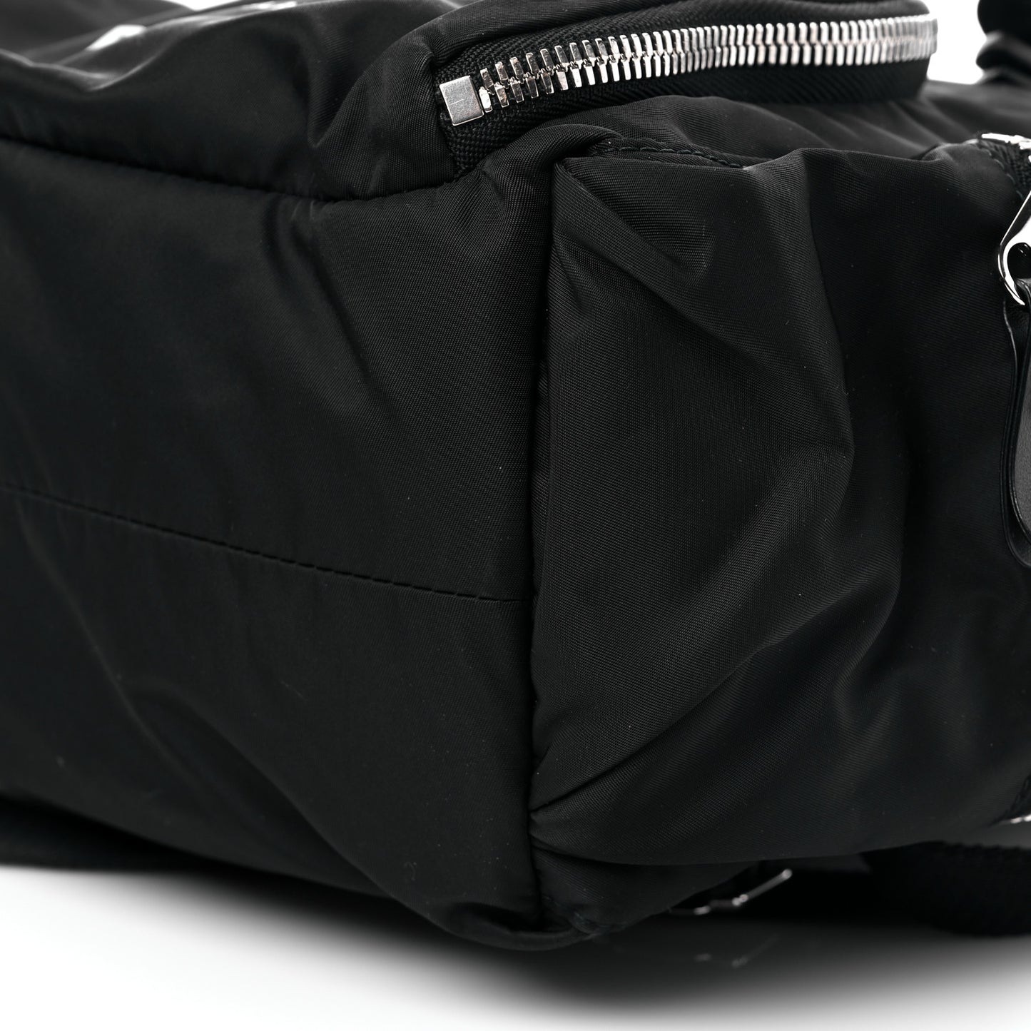 Nylon Logo Print Medium Rucksack Backpack Black