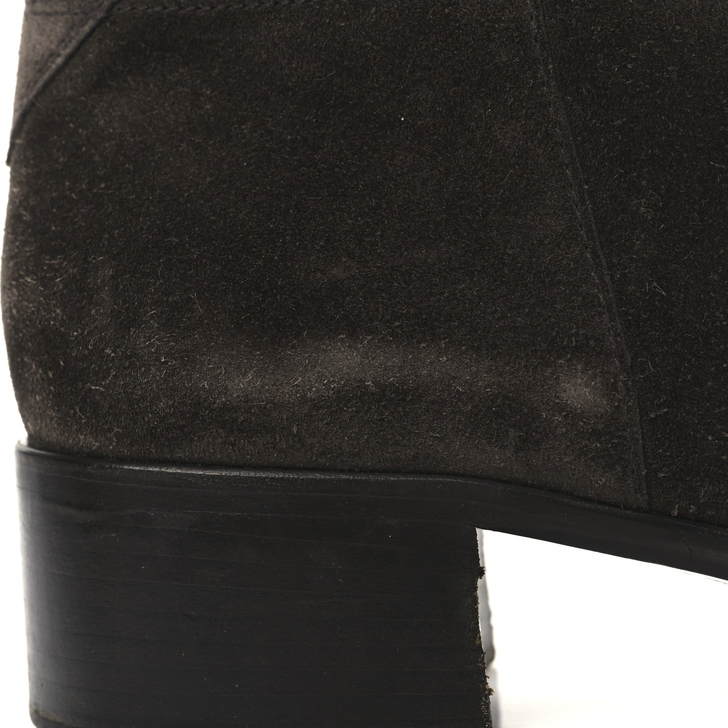 Prada Suede Metal Triangle Logo Boots 41 Brown 8 of 9