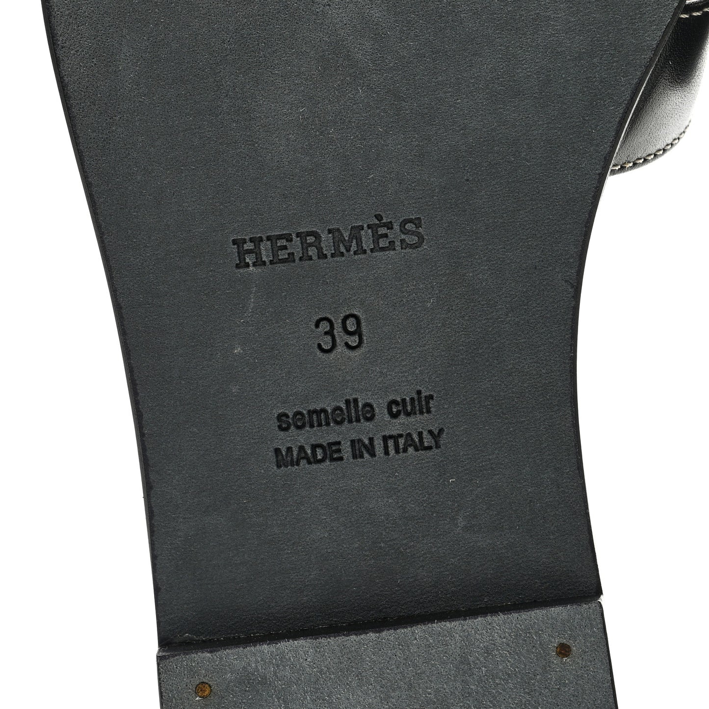 Box Calfskin Oran Sandals 39 Black