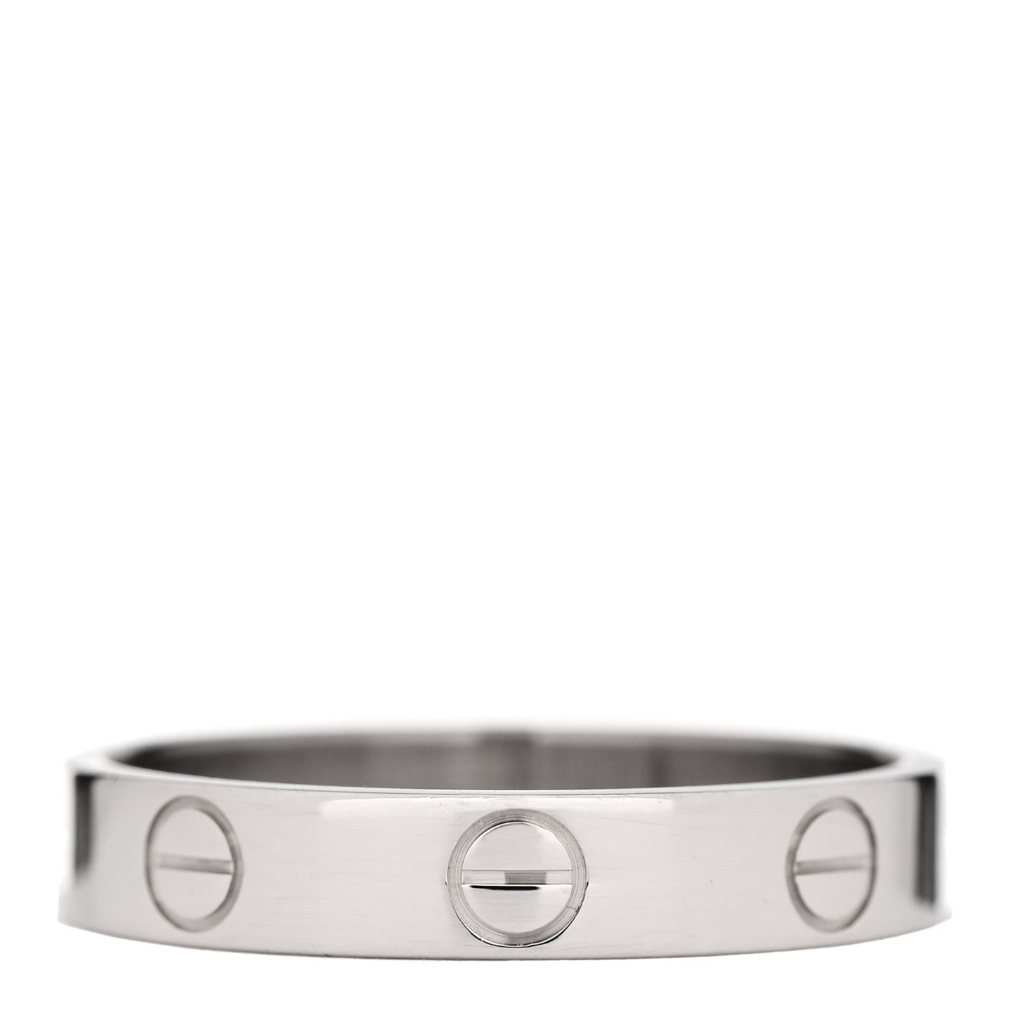 18K White Gold 3.5mm LOVE Wedding Band Ring 53 6.5