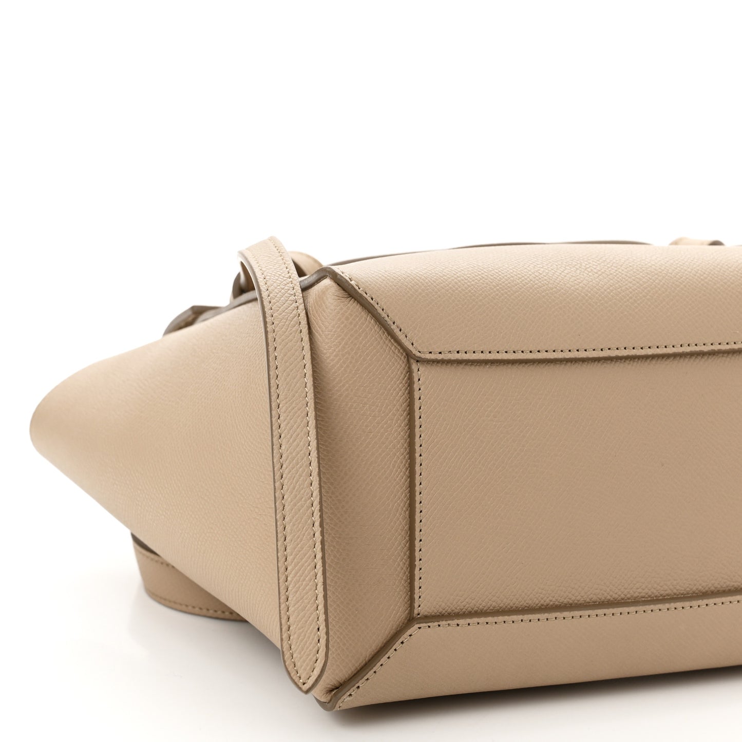Grained Calfskin Micro Belt Bag Light Taupe