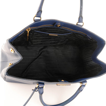 Prada Saffiano Lux Large Tote Bluette 5 of 9