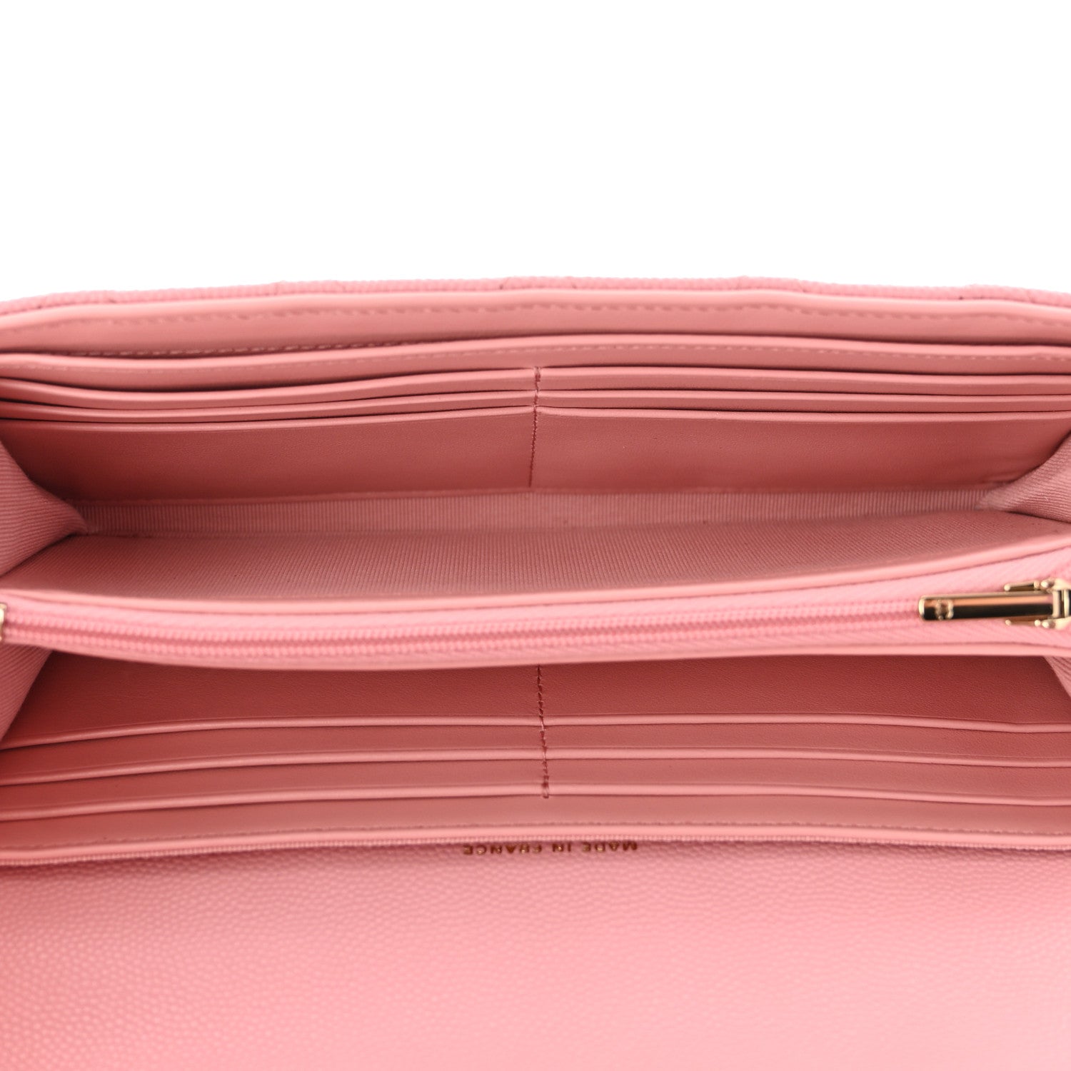 Chanel Caviar Quilted Large Gusset Flap Wallet Light Pink 5 of 9