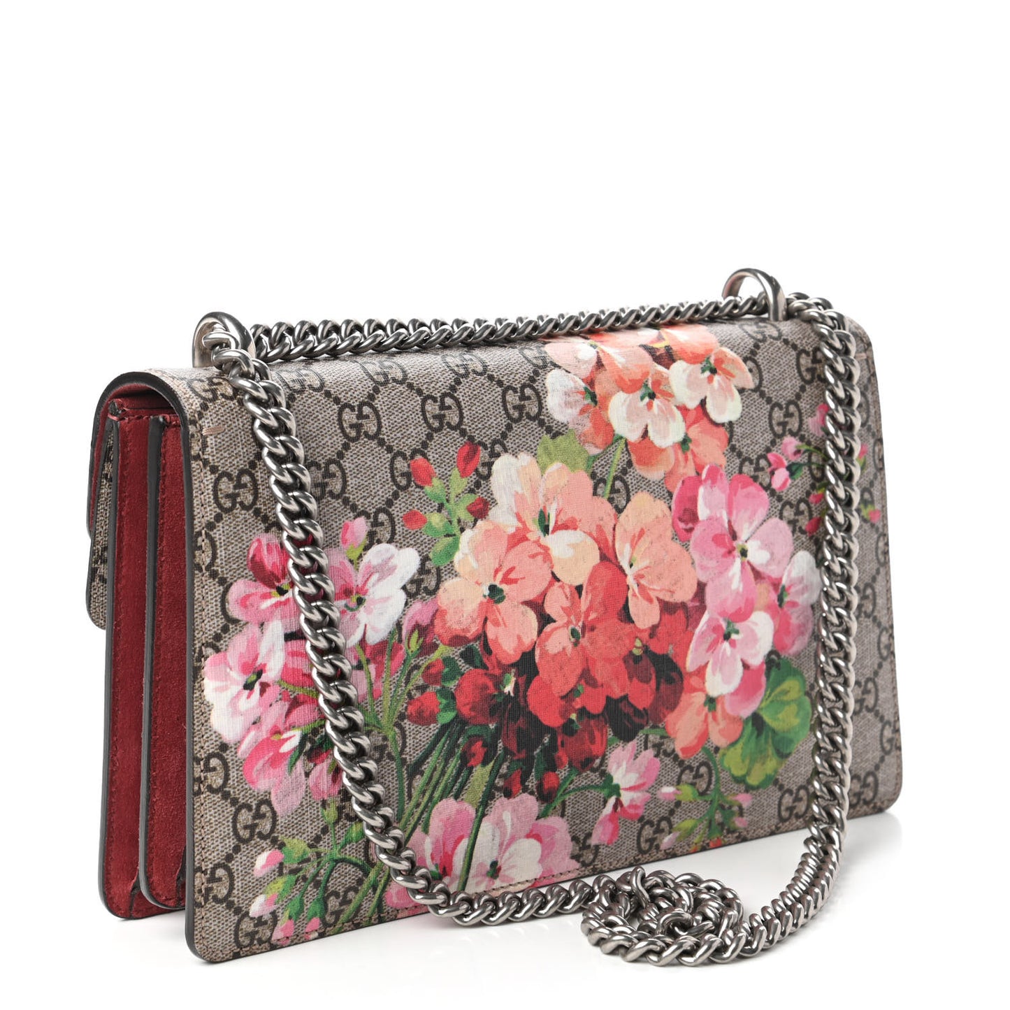 GG Supreme Monogram Blooms Small Dionysus Shoulder Bag Beige Multicolor Dry Rose