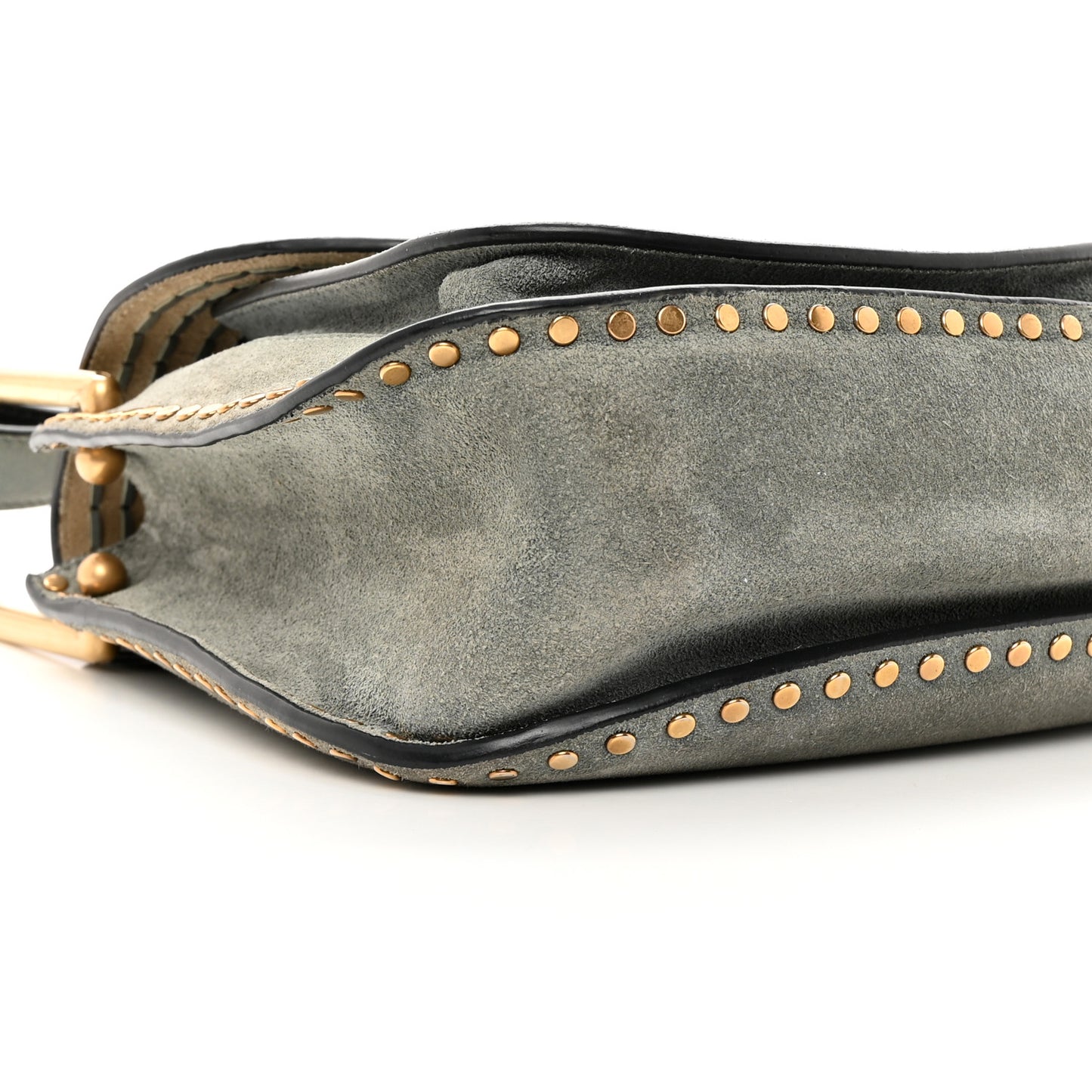 Suede Calfskin Braided Small Hudson Shoulder Bag Blue