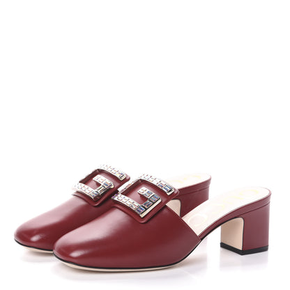 Gucci Malaga Kid Crystal Square G Madelyn Mules 37 Romantic Cerise 3 of 7