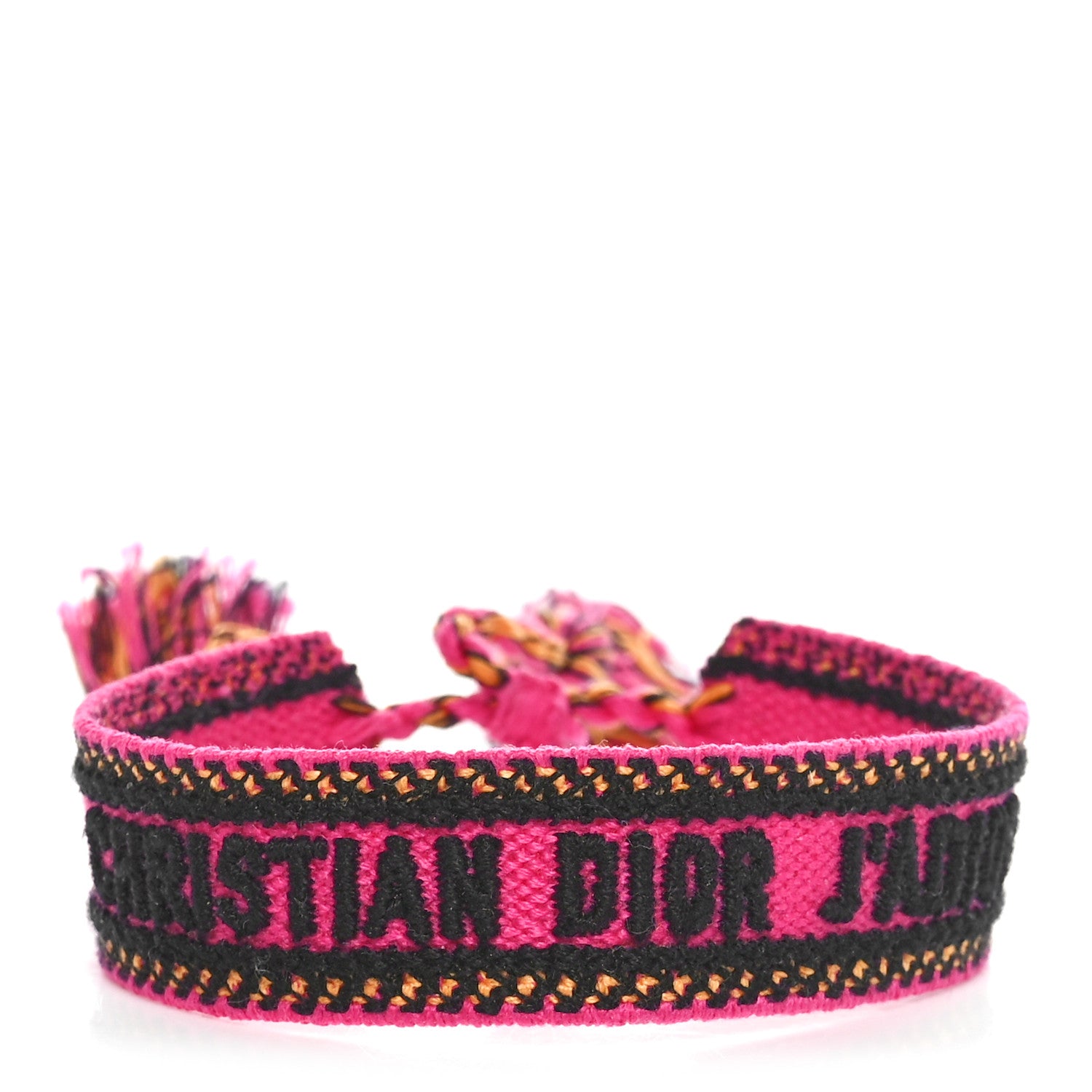Christian Dior Woven Cotton J'Adior Friendship Bracelet Pink Multicolor 1 of 3