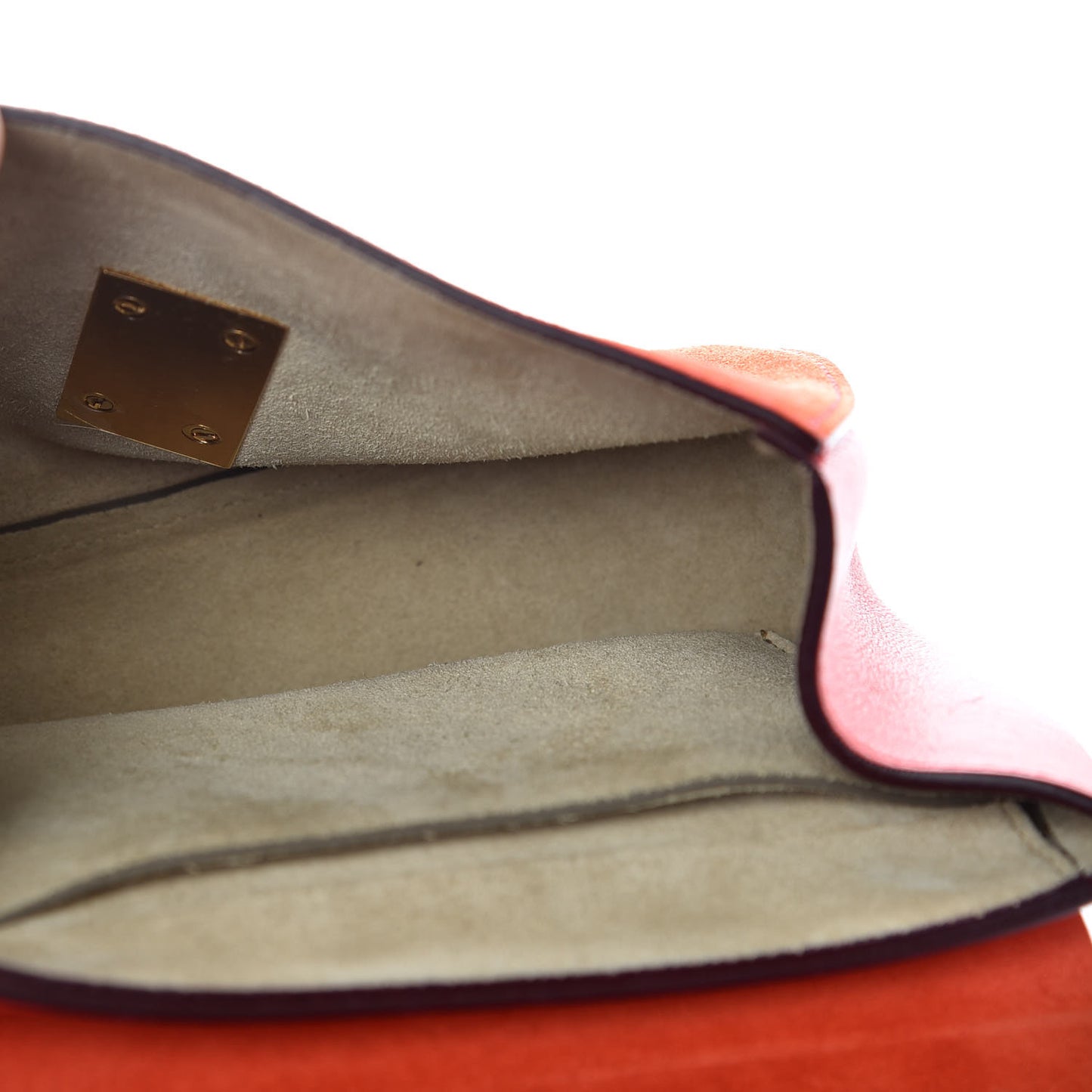 Lambskin Suede Calfskin Mini Drew Shoulder Bag Red