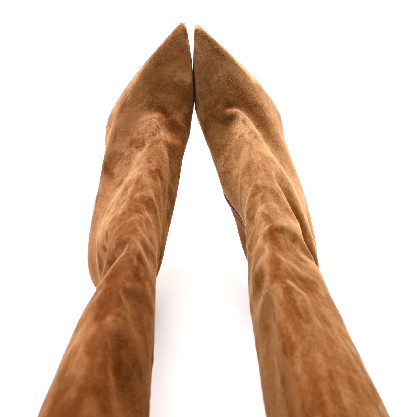 Suede Calfskin Condora Botta 85 Knee Boots 37 Brown