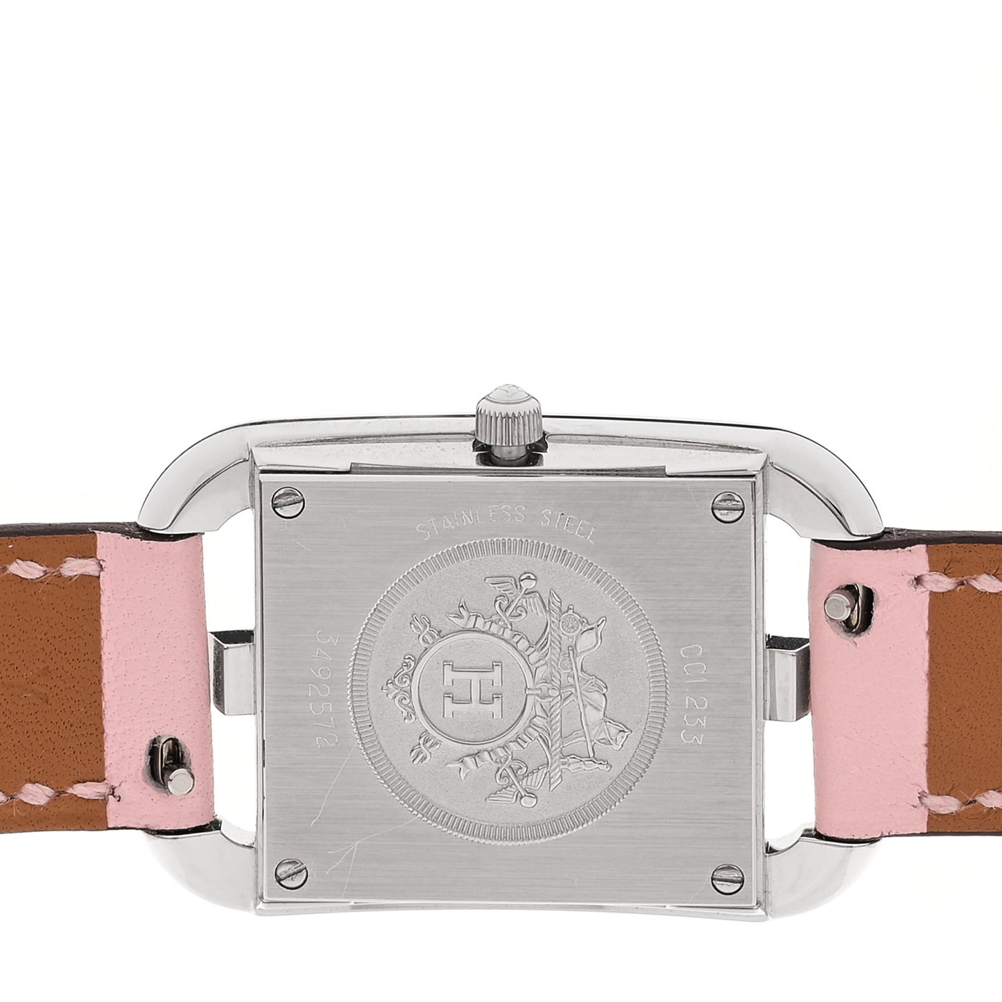 Stainless Steel Swift Diamond Pink Sapphire Mother of Pearl 23mm Cape Cod Double Tour Quartz Watch Rose Sakura