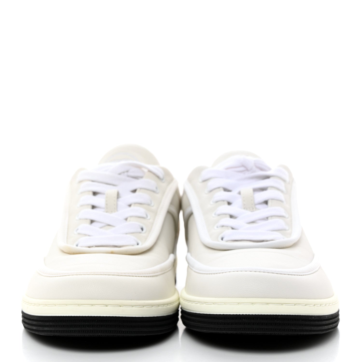 Chanel Fabric Womens Logo Sneakers 36.5 White 2 of 9
