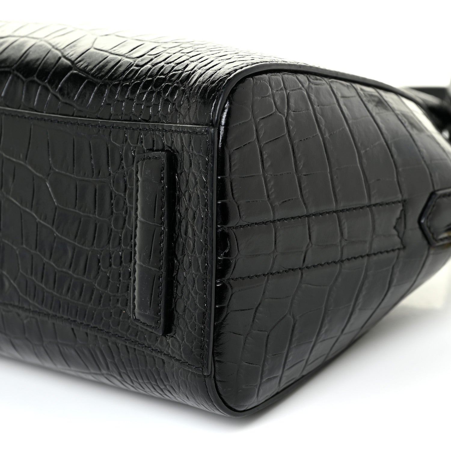 Givenchy Calfskin Crocodile Embossed Mini Antigona Black 9 of 13