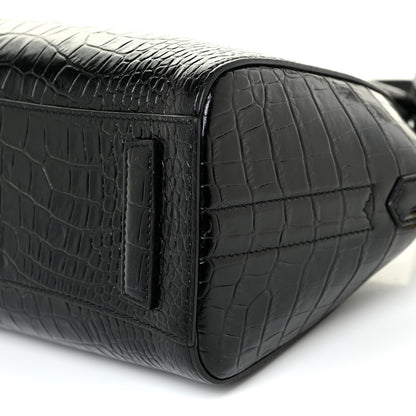 Givenchy Calfskin Crocodile Embossed Mini Antigona Black 9 of 13