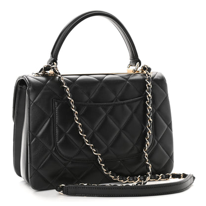 Chanel Lambskin Quilted Small Trendy CC Dual Handle Flap Bag Black 3 of 11