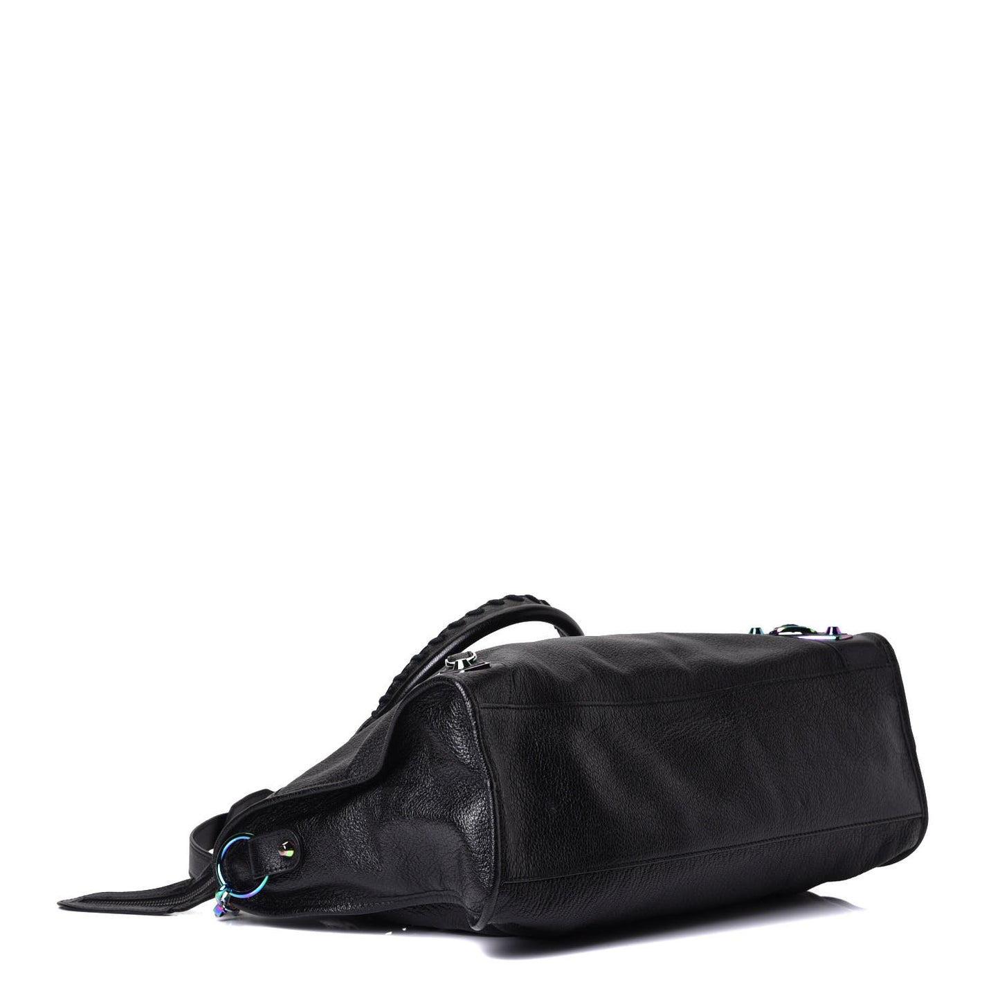 Chevre Iridescent Metallic Edge Hardware City Black