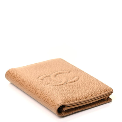 Chanel Caviar CC Timeless Card Holder Wallet Beige 3 of 4