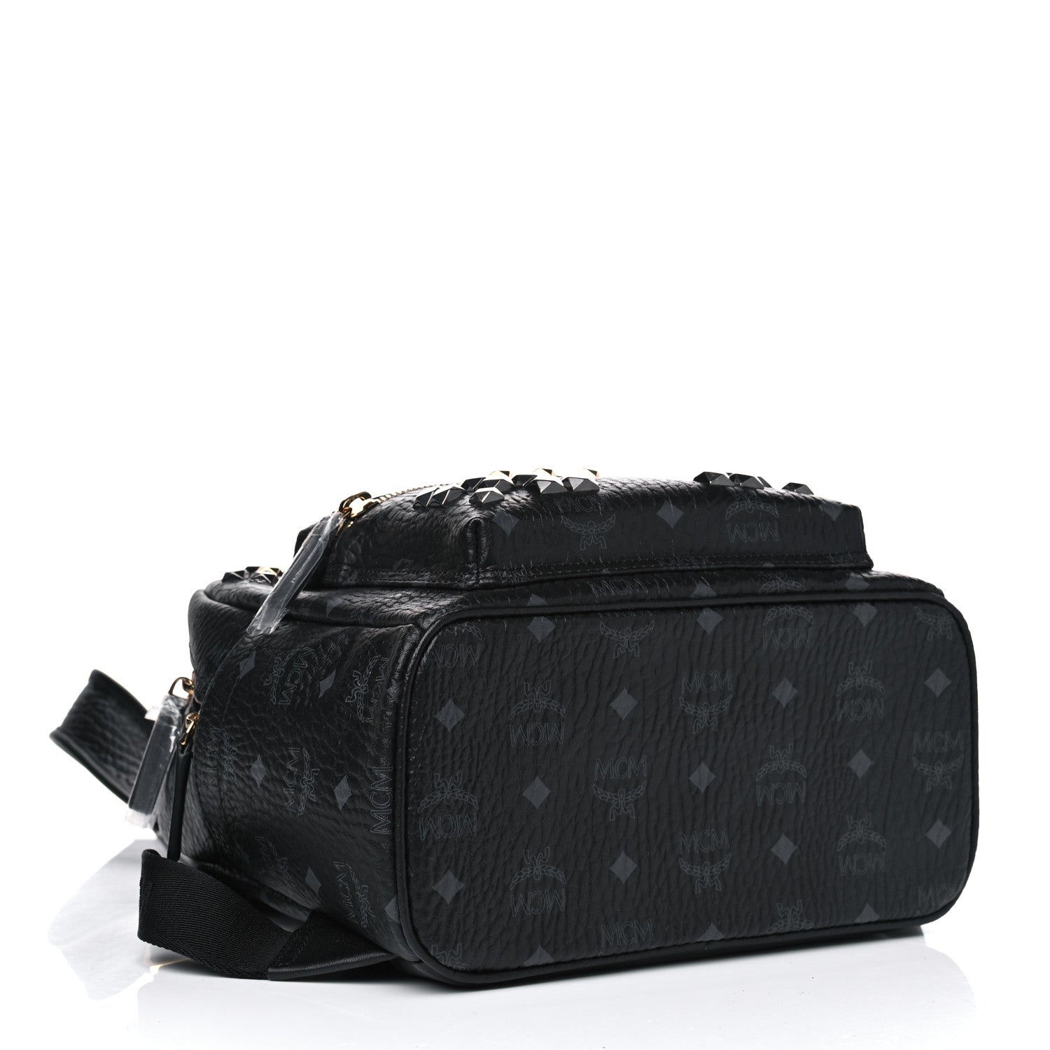 MCM Visetos Studded Small Stark M Backpack Black 3 of 4