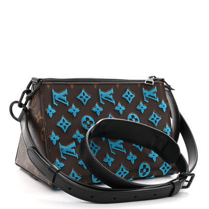 Louis Vuitton Monogram Tuffetage Triangle Messenger Turquoise 3 of 9