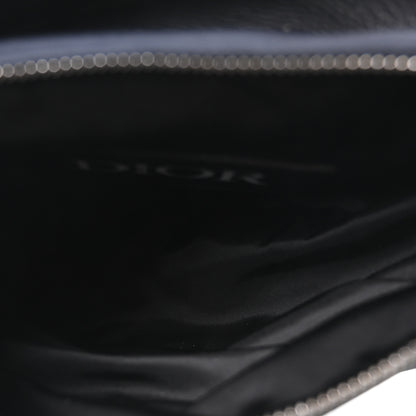 Christian Dior X SACAI Grained Calfskin Technical Fabric Mens Saddle Bag Black 4 of 10