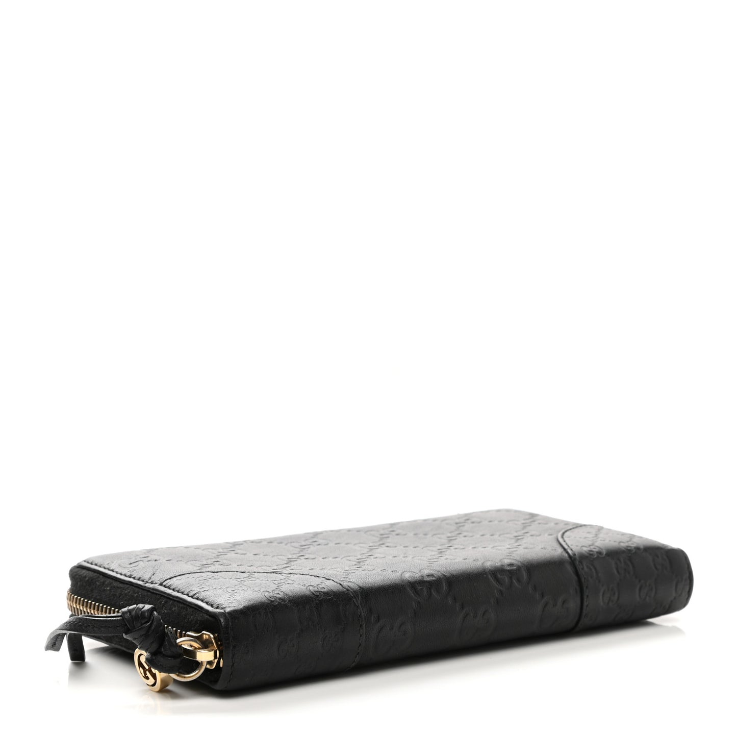 Guccissima Signature Microguccissima Bree Zip Around Wallet Black