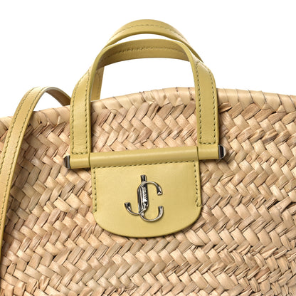 Jimmy Choo Palm Leaf Raffia Small Macy Tote Natural Sunbleached 8 of 11