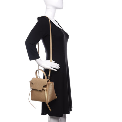 Celine Laminated Calfskin Nano Belt Bag Gold 2 of 11