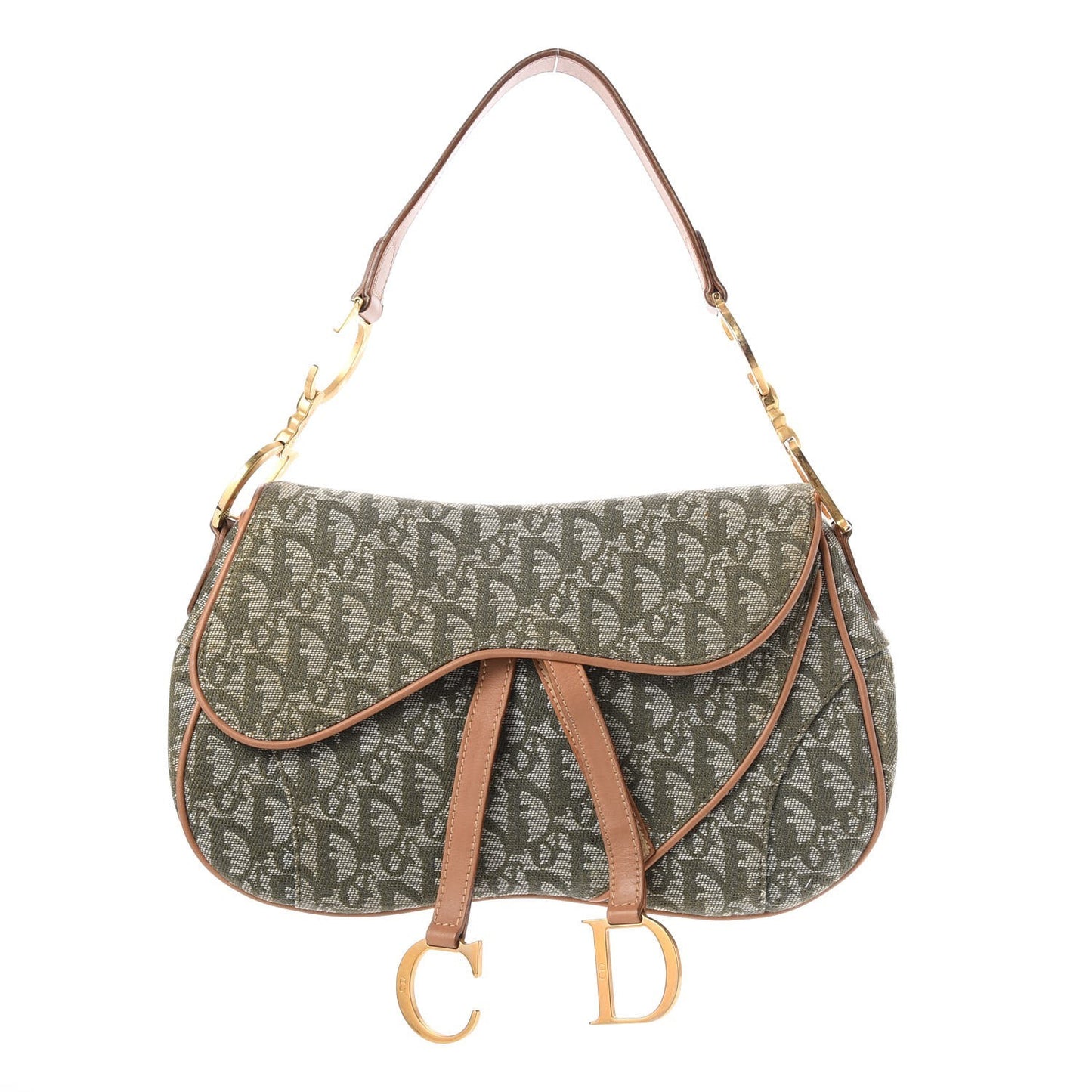Monogram Double Saddle Bag Green
