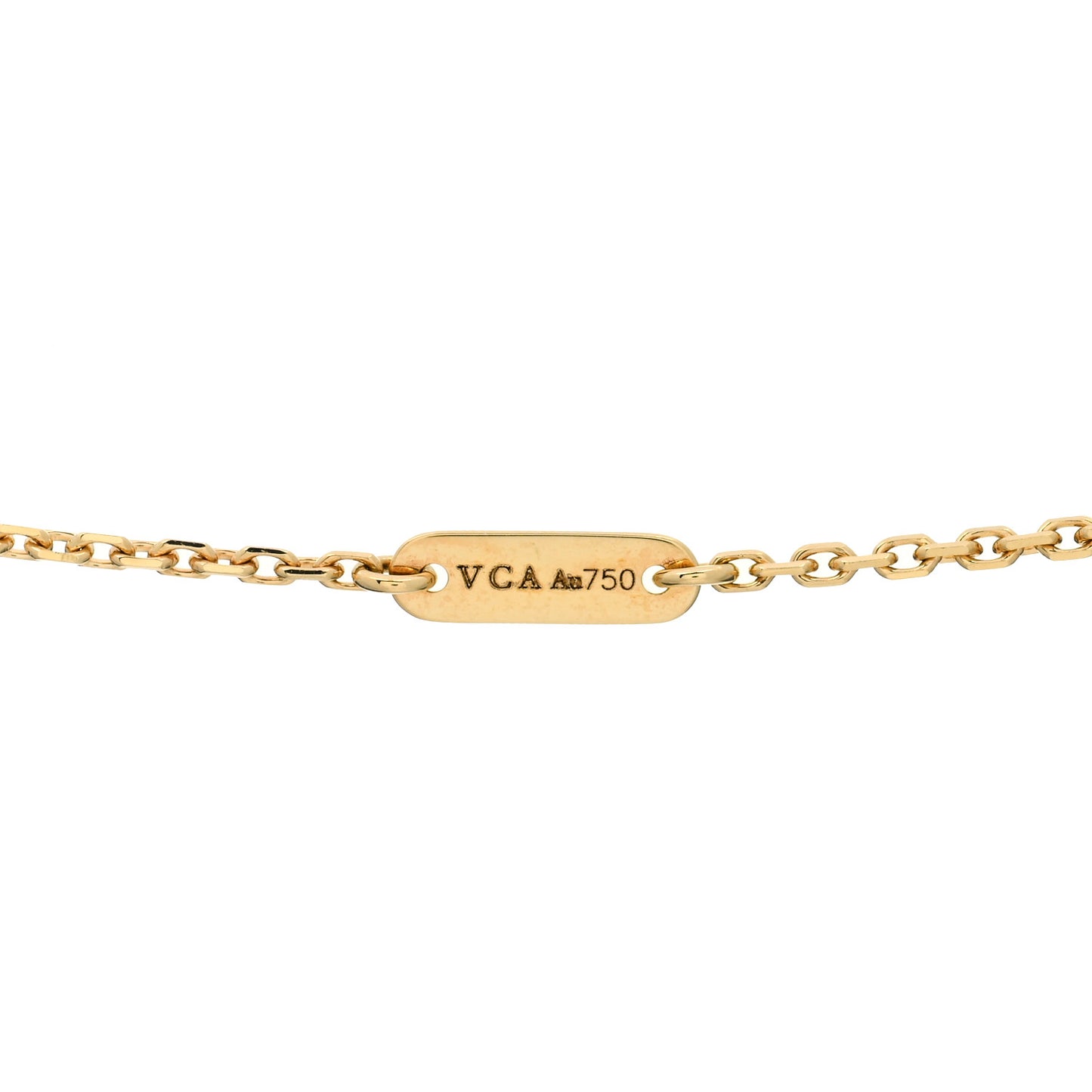 18K Yellow Gold Mother of Pearl Sweet Alhambra Pendant Necklace