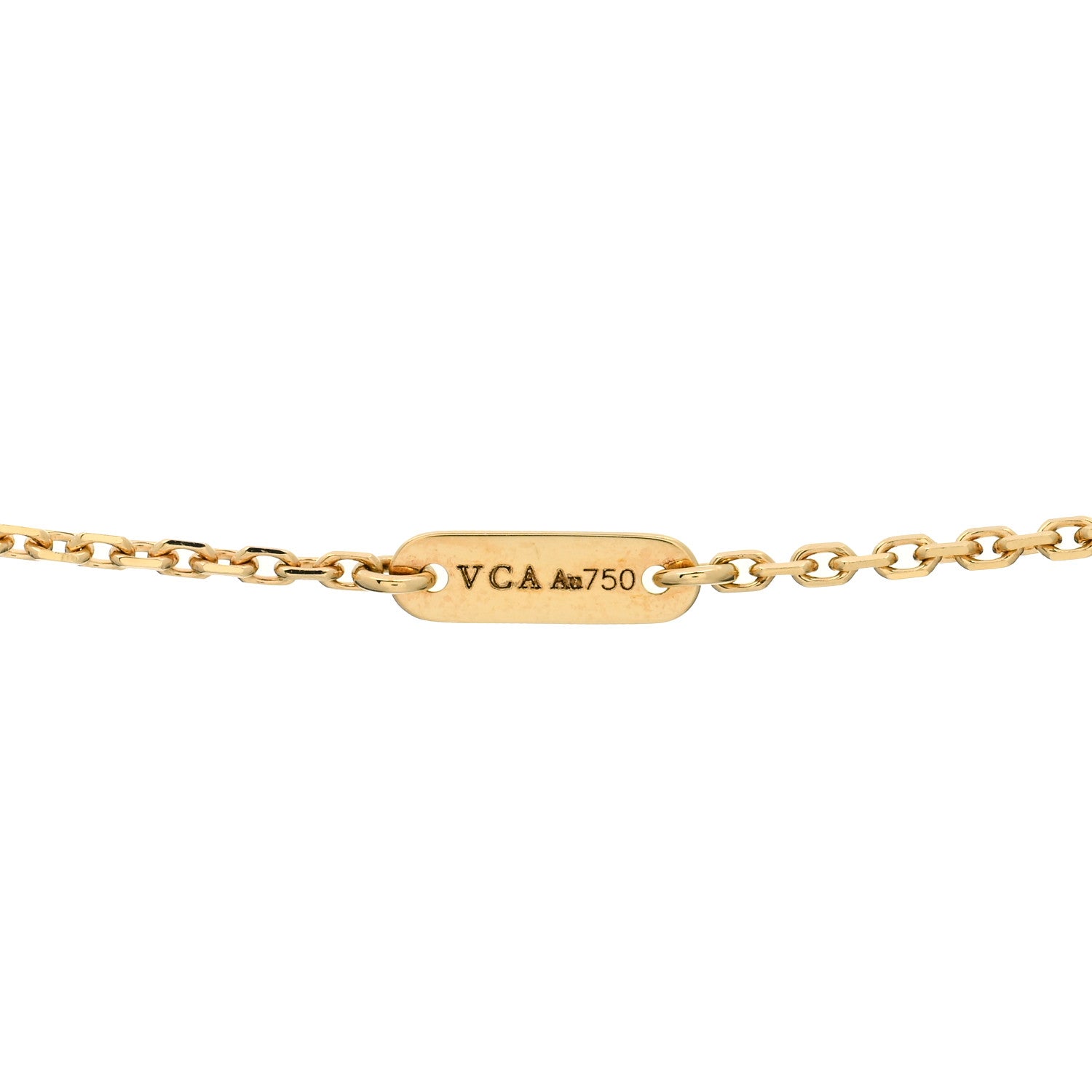 Van Cleef & Arpels 18K Yellow Gold Mother of Pearl Sweet Alhambra Pendant Necklace 5 of 5