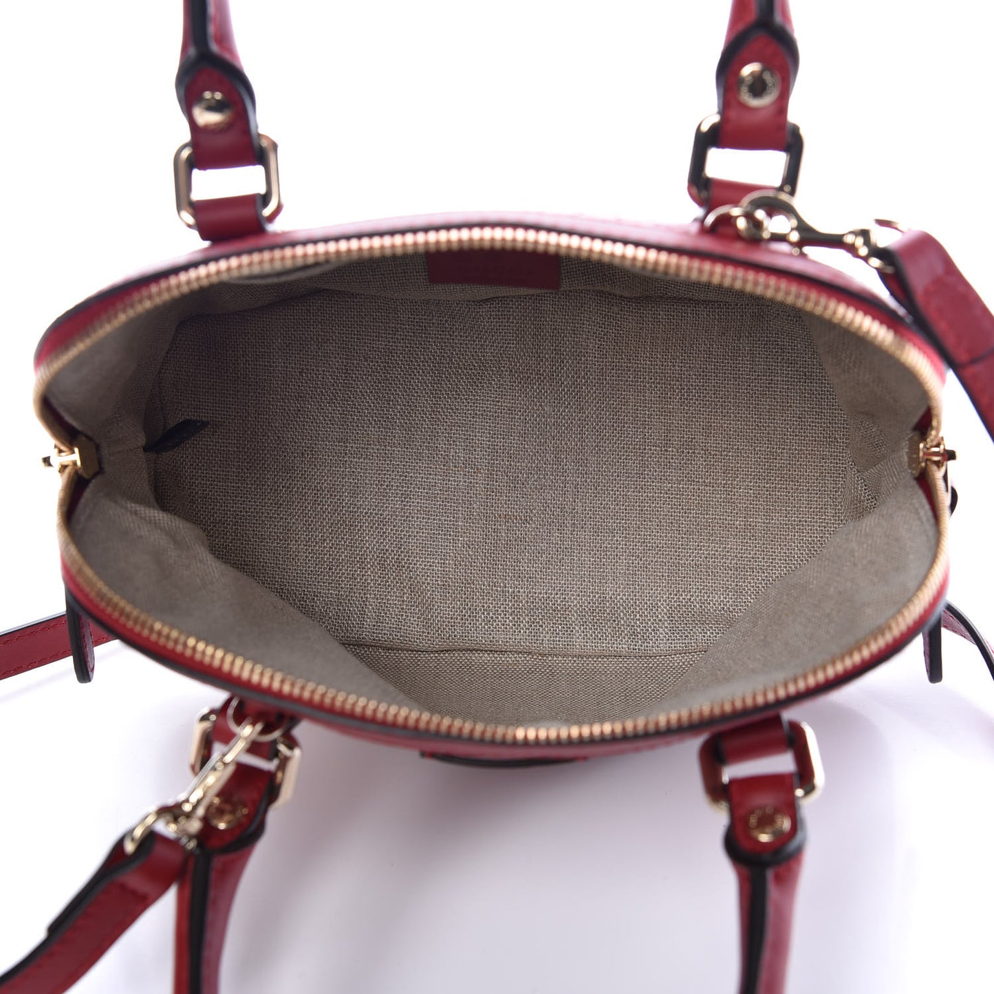Soft Microguccissima Mini Dome Bag Rosso