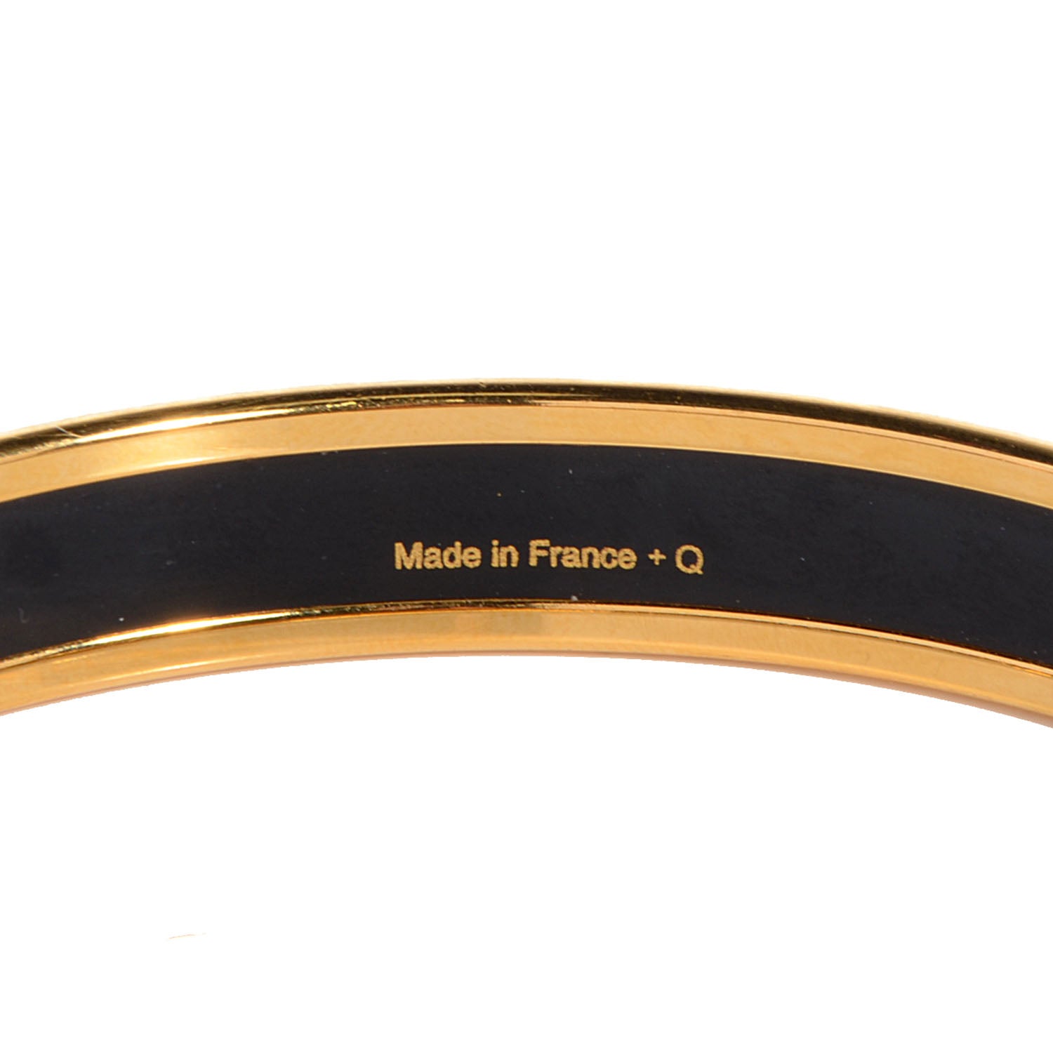 Hermes Enamel Printed Colliers de Chiens Narrow Bracelet 70 Sables 4 of 4