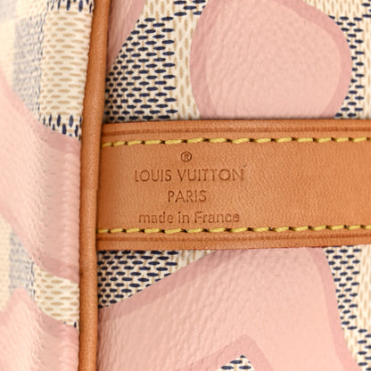 Louis Vuitton Damier Azur Tahitienne Speedy Bandouliere 30 Rose Ballerine 6 of 10