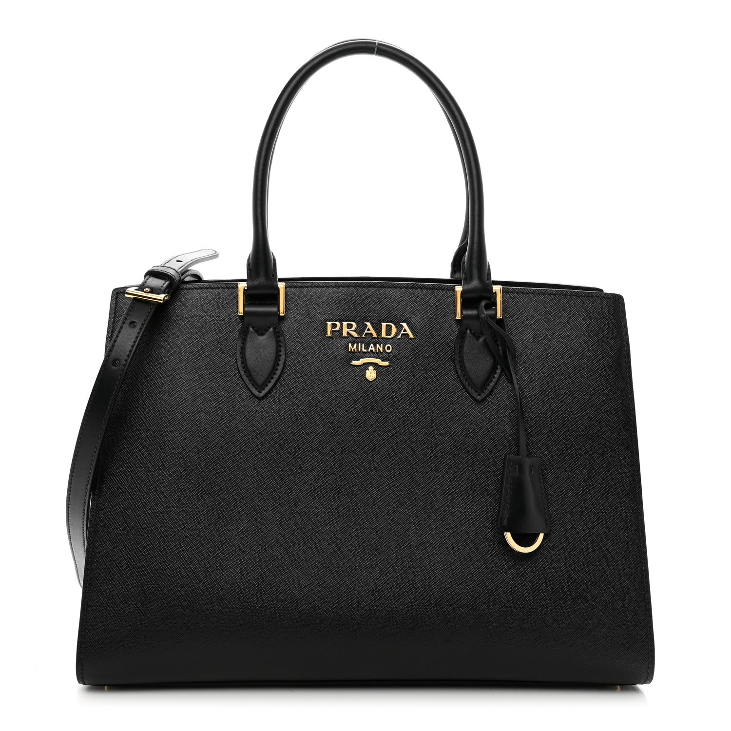 Prada Saffiano Soft Calfskin Tote Black 1 of 9