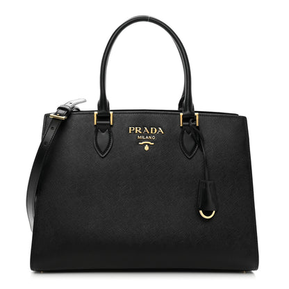 Prada Saffiano Soft Calfskin Tote Black 1 of 9