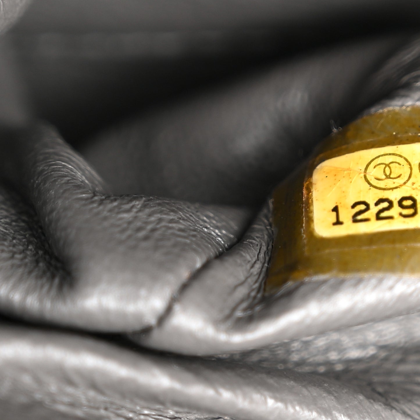 Lambskin Quilted Medium Double Flap Dark Grey