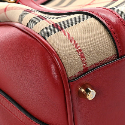 Burberry Horseferry Check Small Alchester Bowling Bag Red 10 of 12