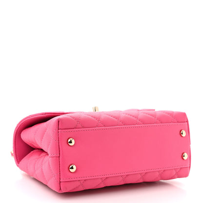 Chanel Caviar Quilted Mini Coco Handle Flap Rose 4 of 11
