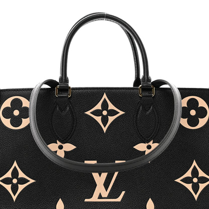 Louis Vuitton Empreinte Monogram Giant Onthego MM Black Beige 5 of 9