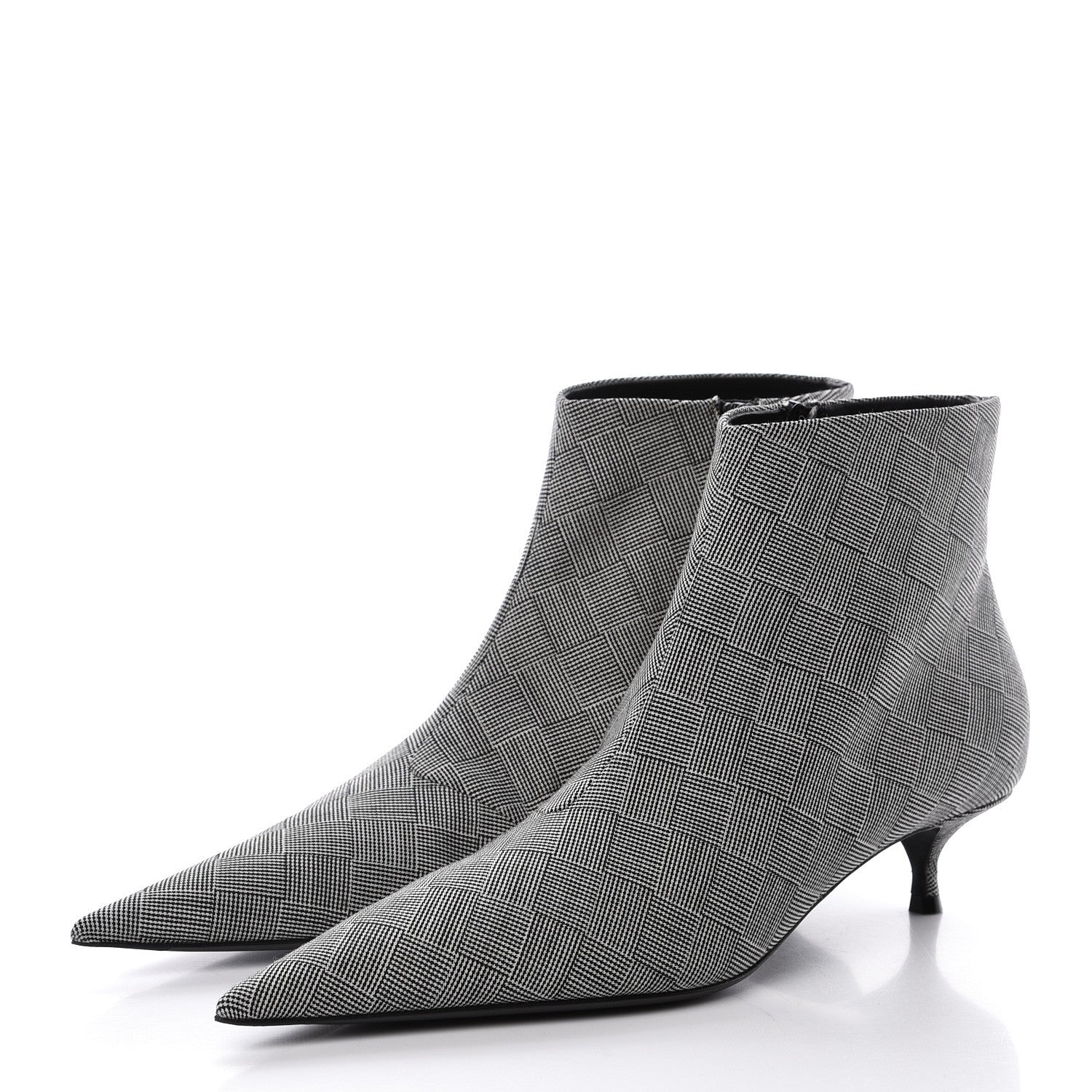 Balenciaga Wool Checked Knife Pointy Toe Boots 38.5 3 of 8
