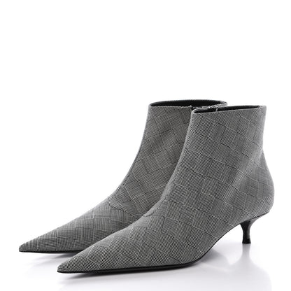 Balenciaga Wool Checked Knife Pointy Toe Boots 38.5 3 of 8