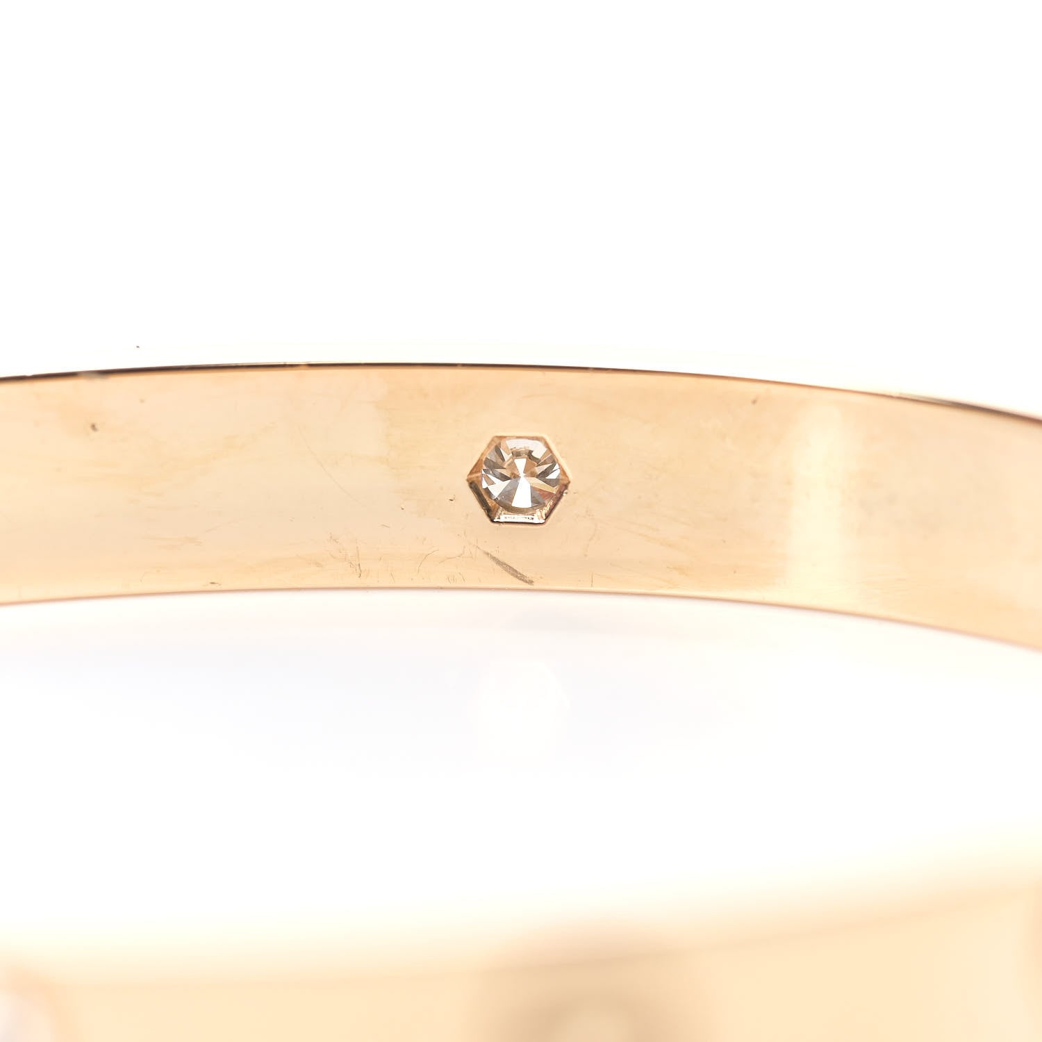 Cartier 18K Yellow Gold 4 Diamond LOVE Bracelet 16 5 of 6