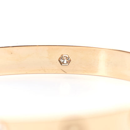 Cartier 18K Yellow Gold 4 Diamond LOVE Bracelet 16 5 of 6