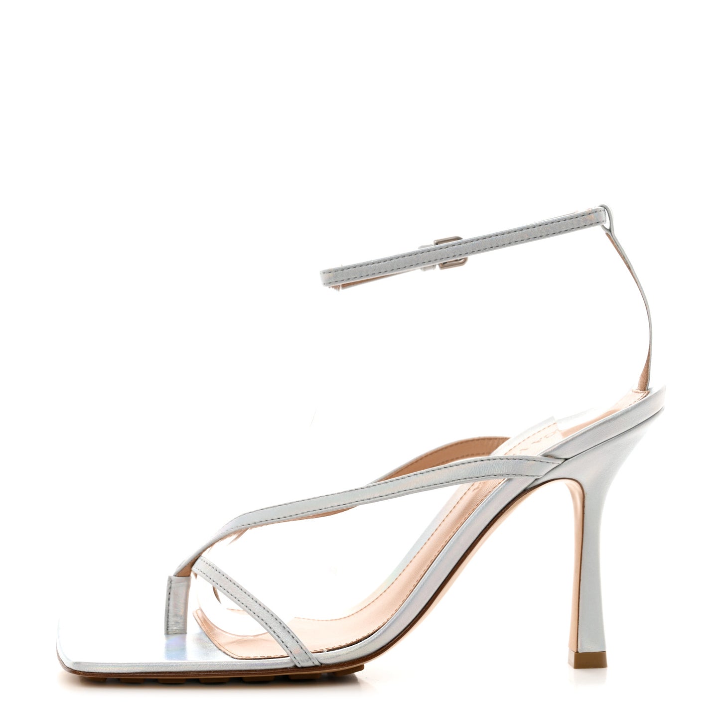 Laser Nappa Stretch Multi Strap 90mm Sandals 37.5 Moon Drop